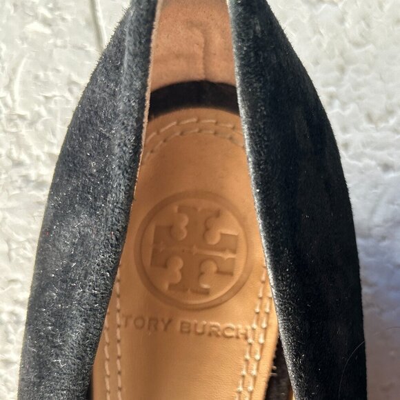 Tory Burch Black Flats with Gold Accent - Picture 10 of 11